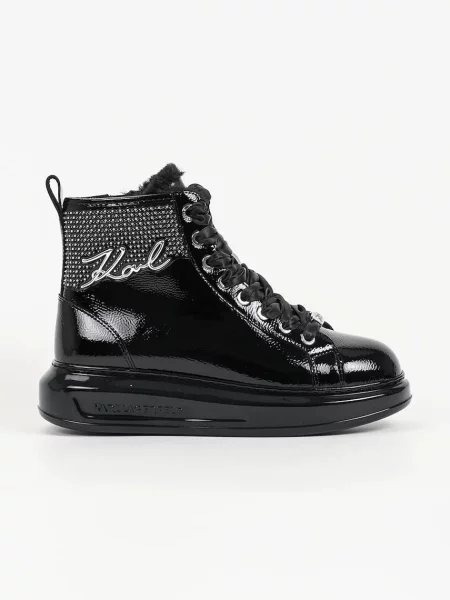 Karl Lagerfeld ghete pentru femei din piele Kapri negru