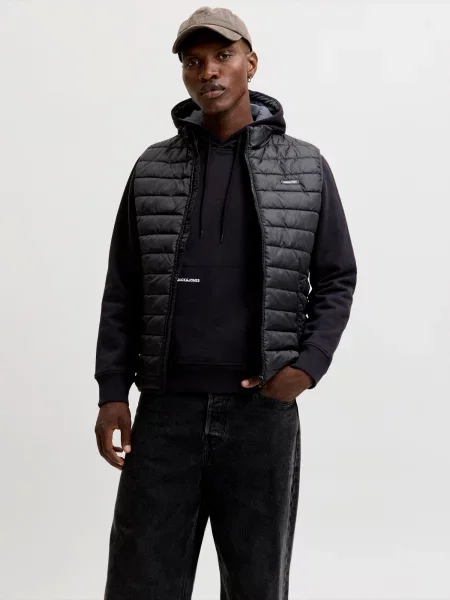 JACK & JONES Vestă JJElvis' negru