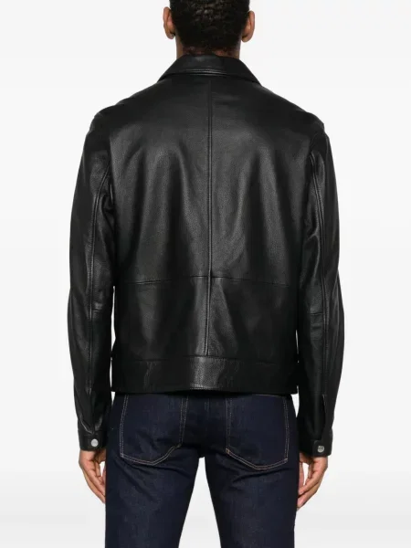 Geanta de piele Boss negru