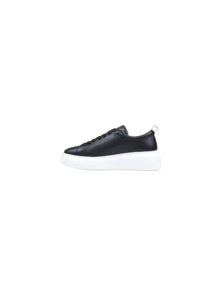 Sneakersy Armani Exchange skórzane wsuwane czarne