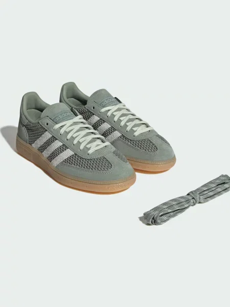 Кожаные кеды Adidas зеленые