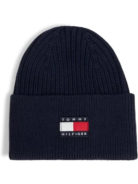 Čiapka Tommy Hilfiger modrá