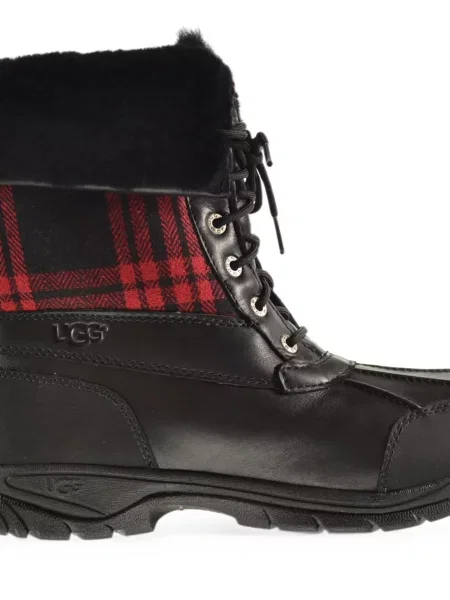 Botine Ugg în carouri negru