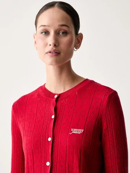 Tommy Jeans жилетка дамска с червено