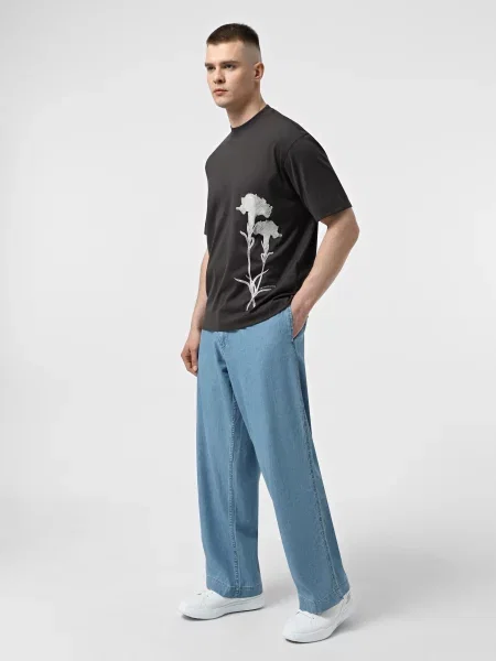 Широкі джинси Emporio Armani Armani Sustainable блакитний