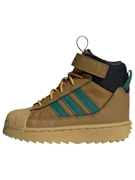 ADIDAS ORIGINALS Μπότες Superstar καφέ / πετρόλ μαύρο