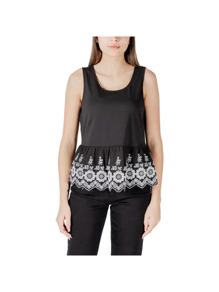 Tricou Ichi din dantelă negru