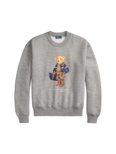 Sweter Polo Ralph Lauren z nadrukiem szary