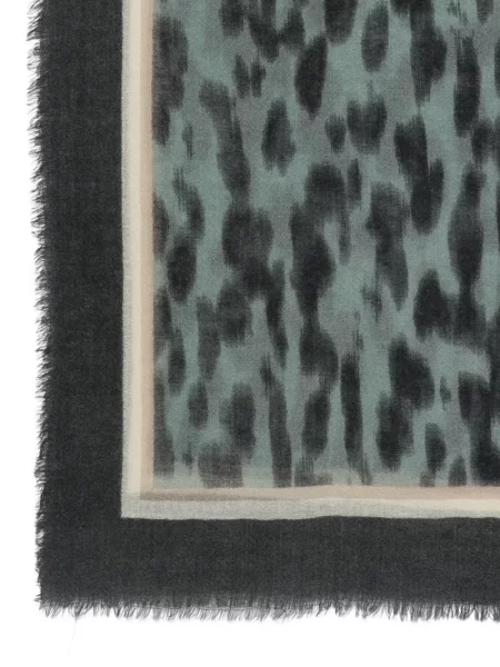 Šal Marc O'polo na rese s leopard uzorkom zelena
