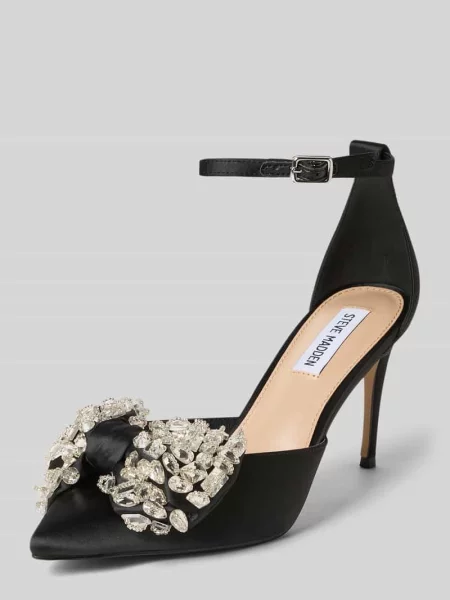 Czółenka z ozdobną kokardą model ‘Lumma’ Steve Madden czarna