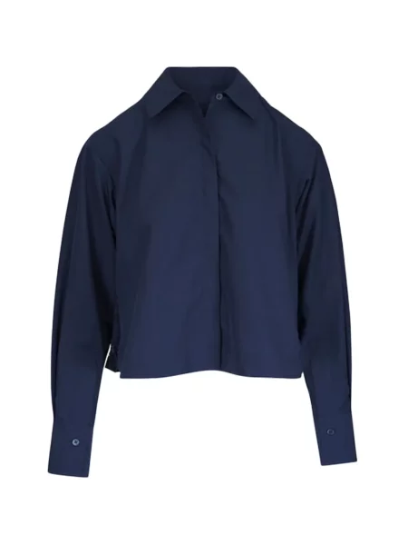 Koszula Simkhai plisowana koronkowa niebieska