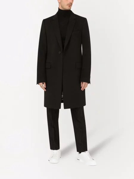 Vienakrūtis paltas Dolce & Gabbana pilka