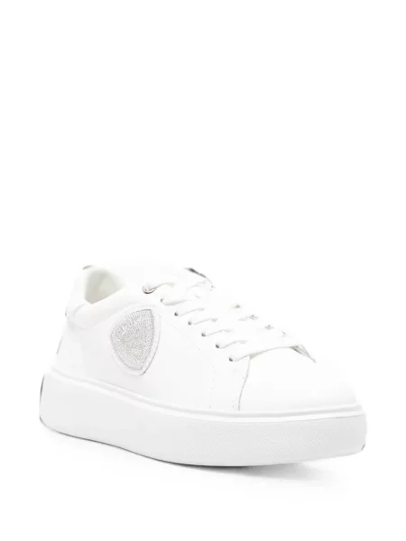 Sneakerși Blauer cu platformă cu autograf alb