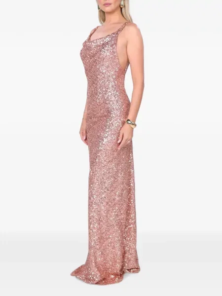 Rochie maxi Roserry cu paiete roz