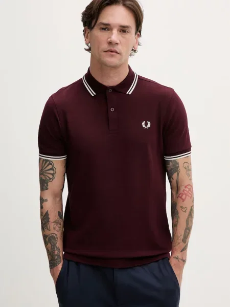 Polo majica Fred Perry bordo
