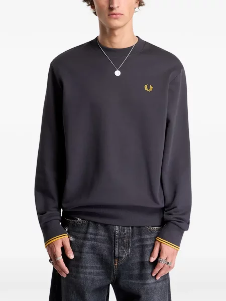 Hanorac Fred Perry cu broderie gri