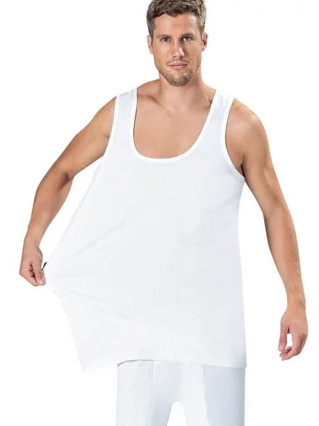 Мужская однотонная майка 2 шт. біла