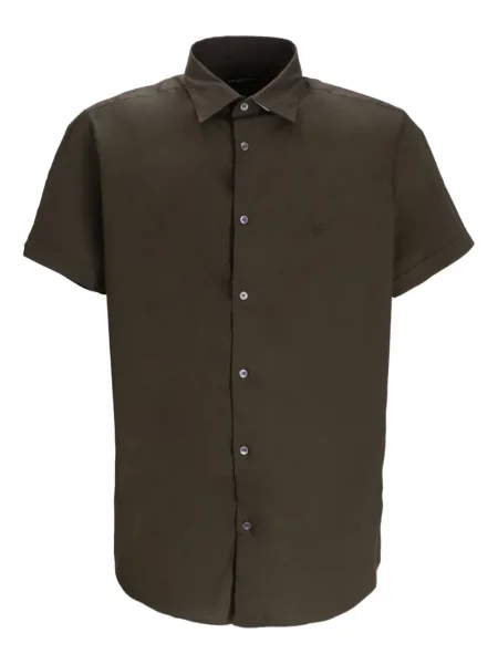 Cămașă Emporio Armani scurtă verde