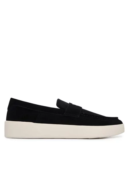 Loafersy z naturalnej skóry bydlęcej model Lyde_mocc_sd' Hugo czarne