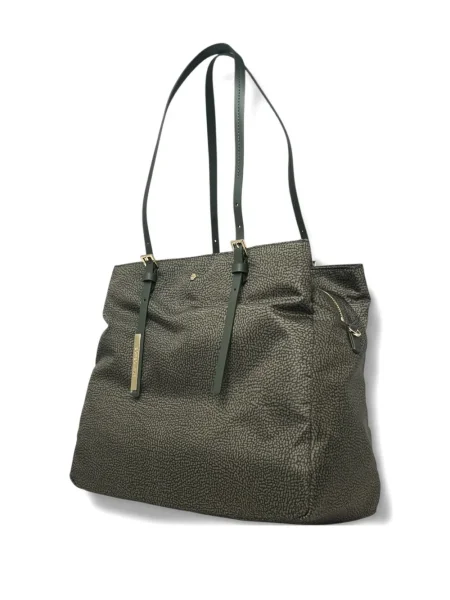 Geantă Borbonese cu imagine cu imprimeu abstract verde