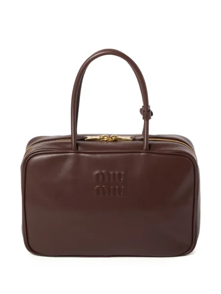 Geanta de piele Miu Miu din piele maro