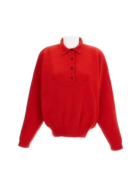 Koszulka polo Jacquemus wełniana czerwona