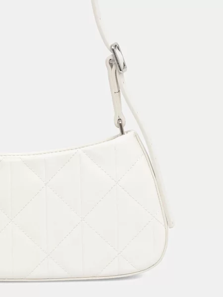 Táska Calvin Klein Quilted Sm Shoulder Bag Fehér bézs