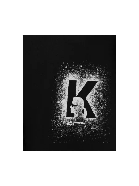 KARL LAGERFELD JEANS Bluză de molton / alb negru
