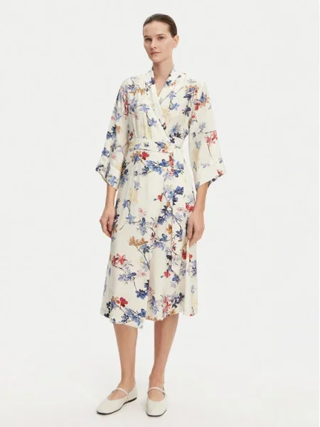 MUNTHE rochie FREILEIF midi drept bej