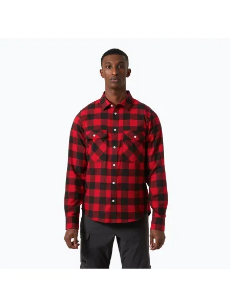 Мъжка риза Helly Hansen Lokka Organic Flannel red buffalo check червено