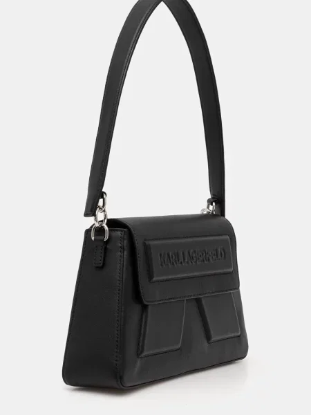 Karl Lagerfeld Kožená kabelka IKON/K čierna