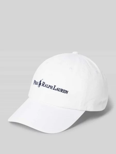 Czapka z daszkiem z wyhaftowanym logo Polo Ralph Lauren biała