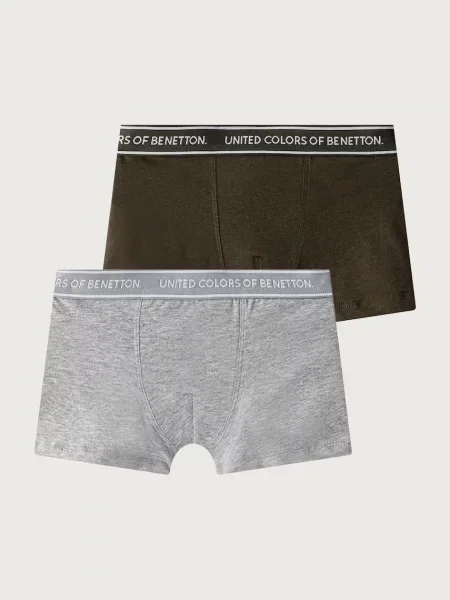 United Colors of Benetton priliehavé boxerky detské s elastanom sivá
