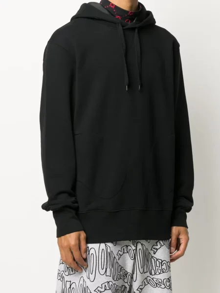 Hoodie Moschino με απλικέ μαύρο