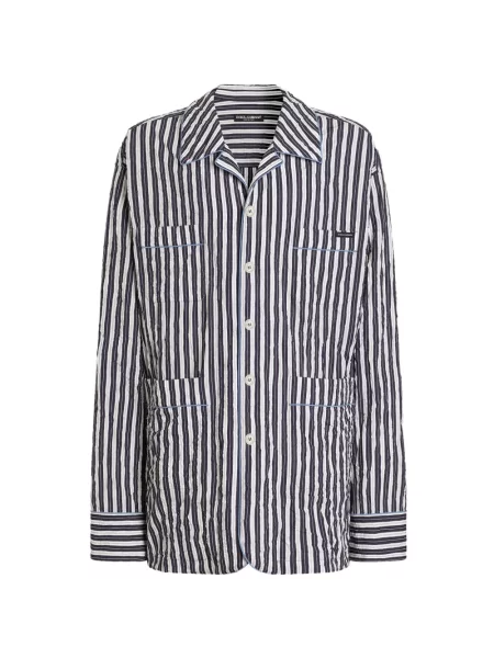 Cămașă Dolce & Gabbana cu dungi albastru