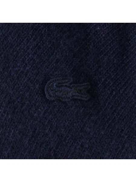 Lacoste Bezszwowa Kominiarka Z Wełny Zgrzebnej granatowa