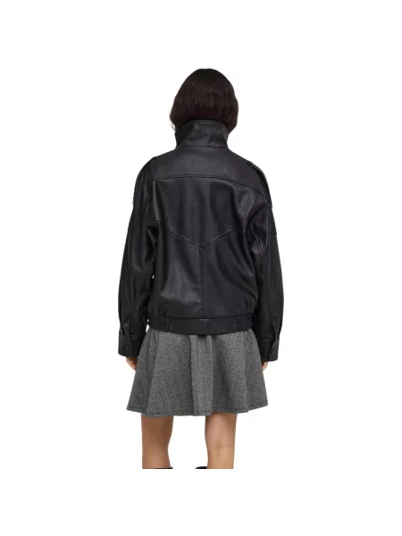 Bőr ruha Only fekete