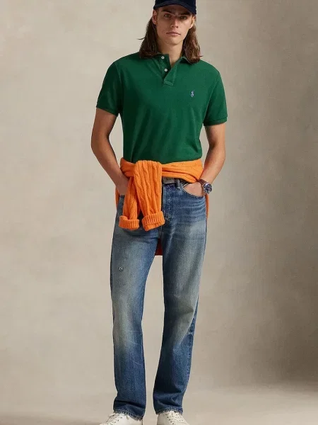 Однотонное поло Polo Ralph Lauren черное