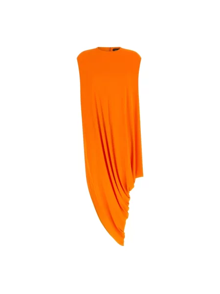Bluzka Tom Ford z dżerseju asymetryczna drapowana pomarańczowa