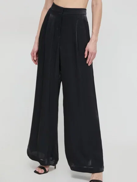 MICHAEL Michael Kors pantaloni femei lat high waist negru