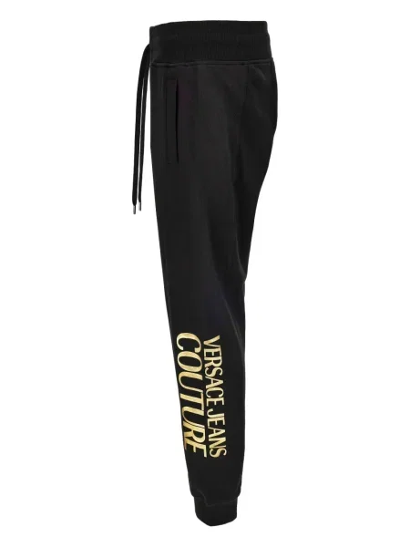 Спортни панталони Versace Jeans Couture с автограф черно