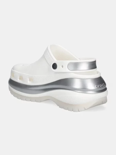 Шлепанцы Crocs на платформе белые