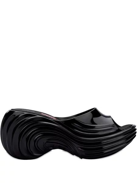 Papuci Melissa cu platformă negru