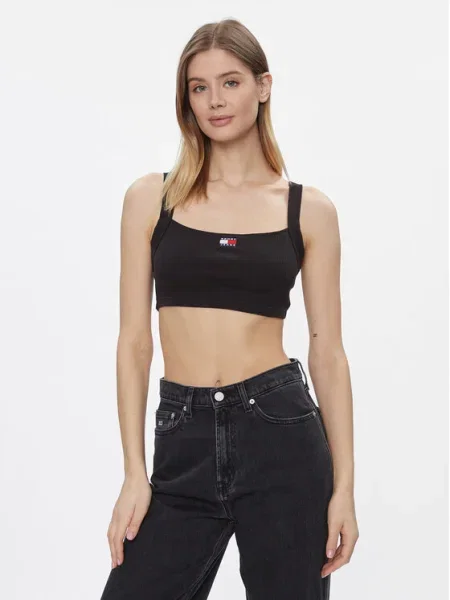 Top Tommy Jeans negru