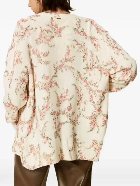 Cardigan Twinset cu model floral cu imagine