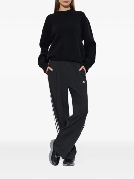 Sală de gimnastică leggings Adidas cu broderie cu dungi alb