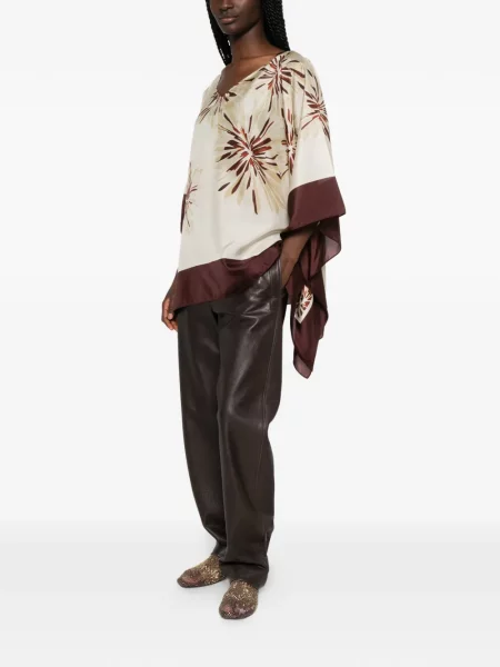 Bluză Brunello Cucinelli cu model floral cu imagine