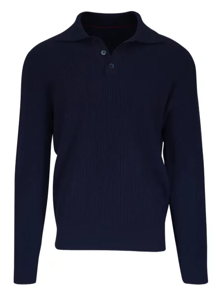 Gulerat tricou polo Brunello Cucinelli albastru