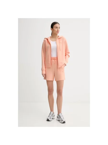 Bluza z kapturem Guess z kapturem pomarańczowa