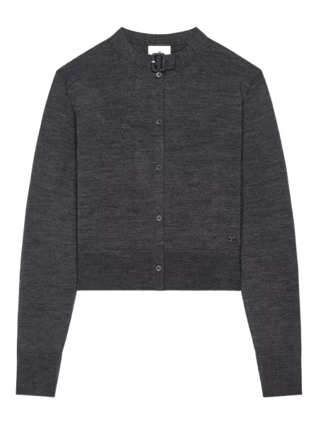 Cardigan Courreges cu cataramă gri